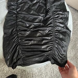 Francesca’s Ruched Mini Skirt